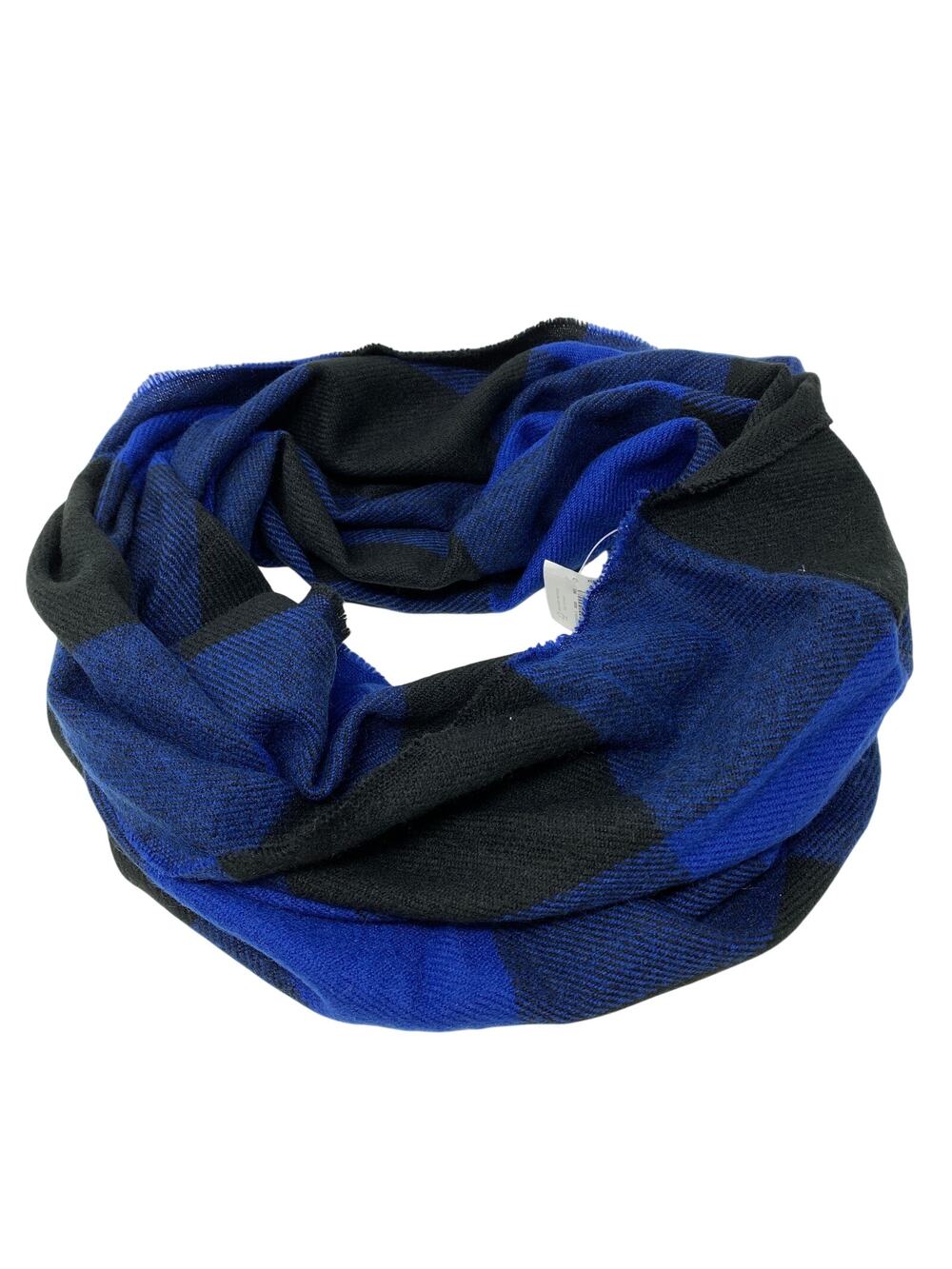 Old Navy Infinity Scarf Flannel Blue Black Plaid One Size